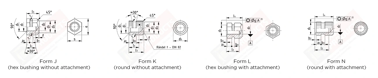 DIN 16903 Inserts Drawing