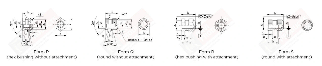 DIN 16903 Inserts Drawing